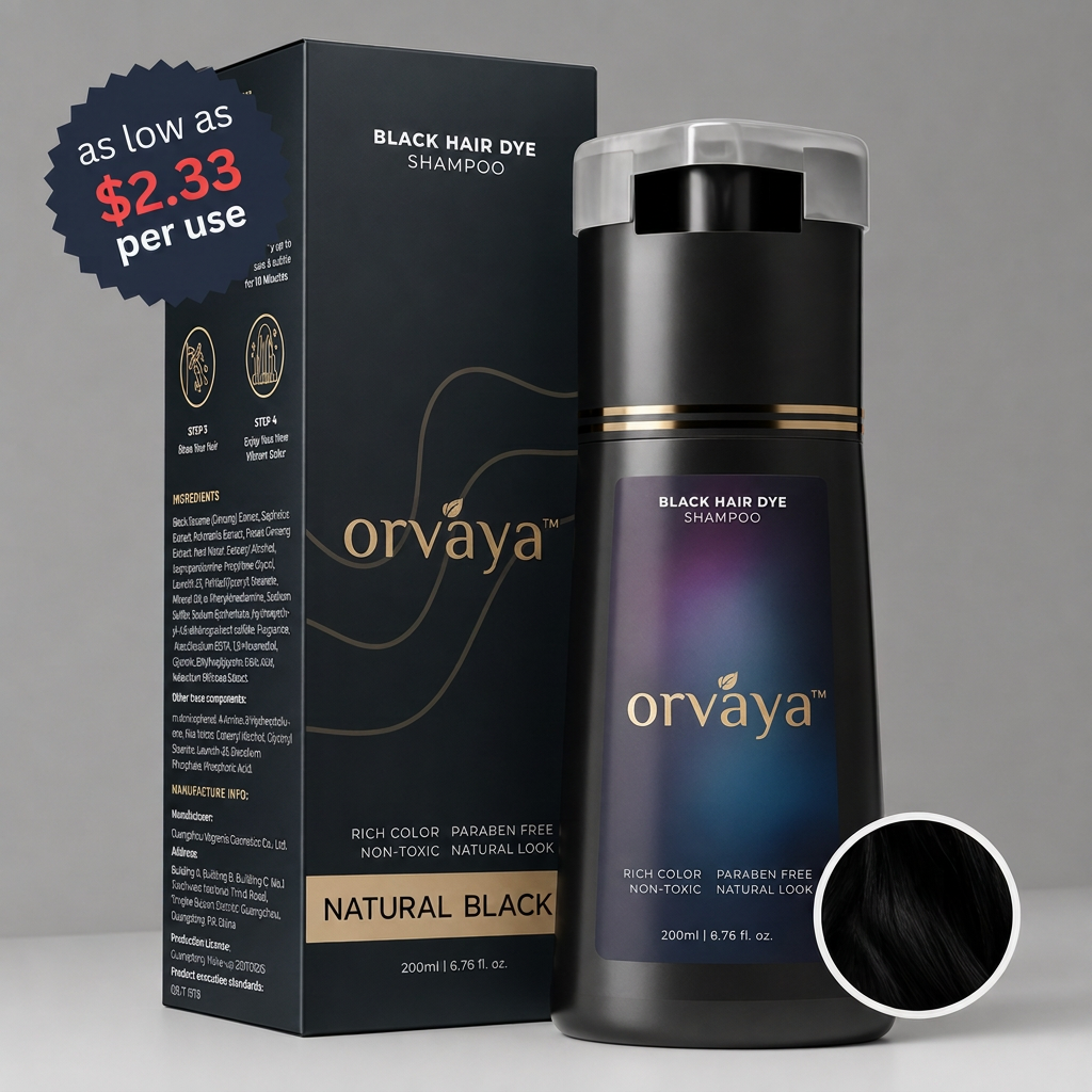 orvaya Instant Dye Shampoo in Black