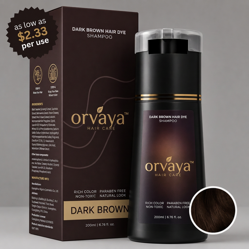 orvaya Instant Dye Shampoo in Dark Brown