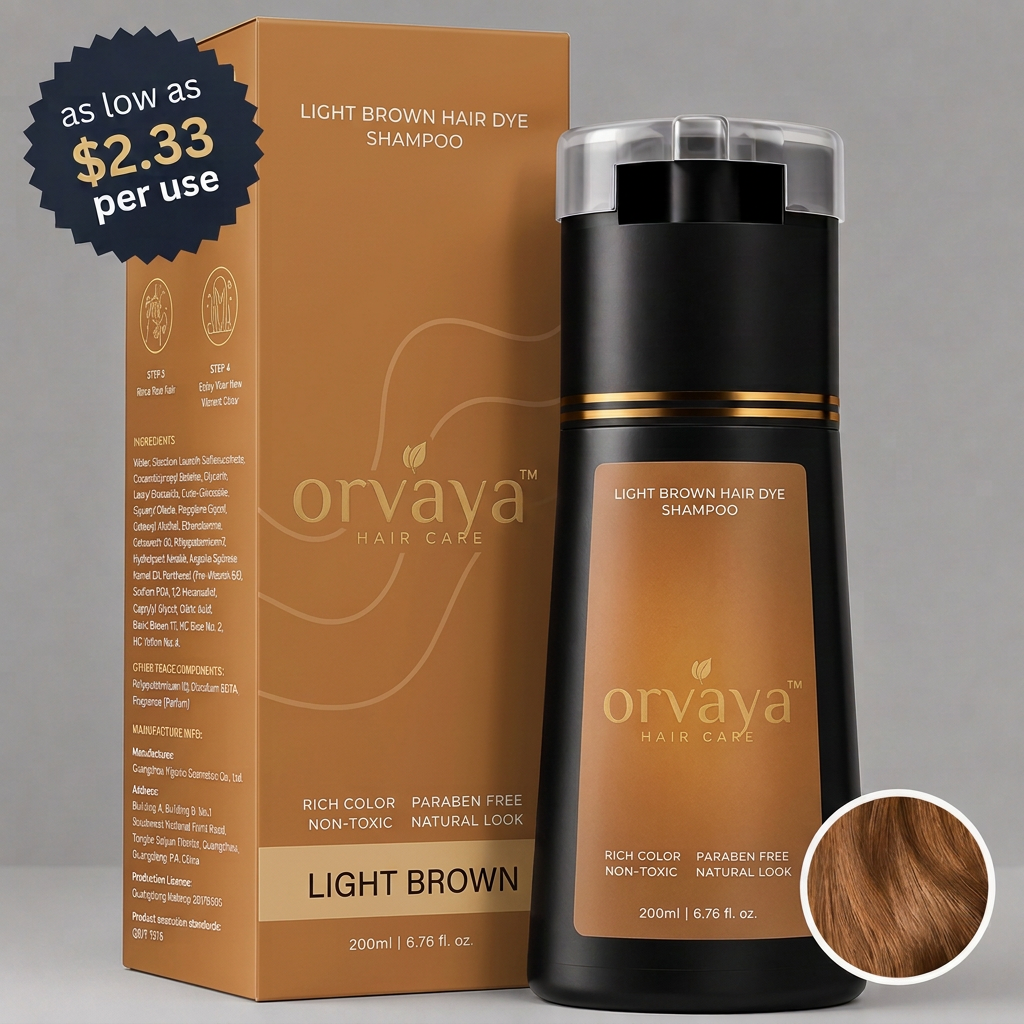 orvaya Instant Dye Shampoo in Light Brown